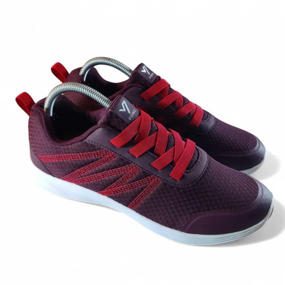 Vionic Shay Slip-On Sneaker Women's 9.5 ASR1740 Comfort Walking‎ Shoes Red White